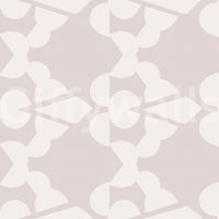 Abstrakte organische Geometrie in warmem Alabaster-Tapetenmuster