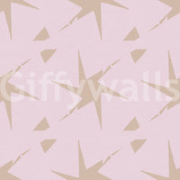 Retro Starburst Pale Pink Geometric Wallpaper⁠