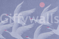 Wandbild Origami-Flügel über periwinklefarbenem Himmel