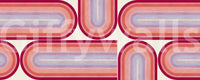 Murale da parete con curve groovy in stile Mid Century Modern