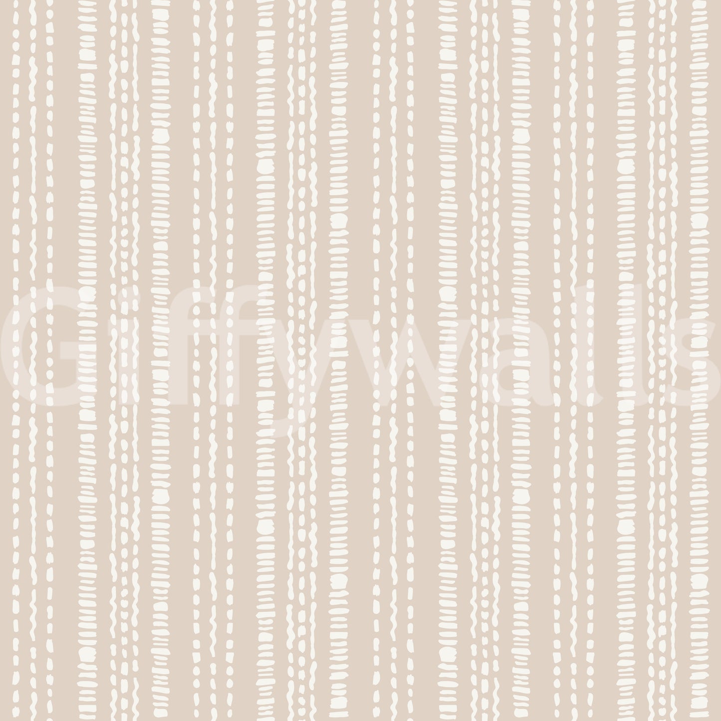 Diskret cremet beige tapet med lineært motiv⁠