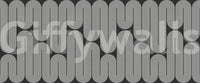 Minimalistische Wellenbögen in Monochrom Wandbild