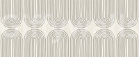 Minimalistisches lineares Kunstmuster als Wandbild in Bogenform