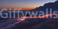 Desert Highway Sunset Horizon Wall Mural