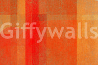 Wandbild mit abstrakter Geometrie und feurigem Sonnenuntergang