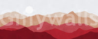 Crimson Mountain Horizon Muurdecoratie