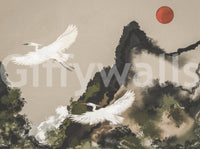 Tapet mural peisaj montan Zen Heron