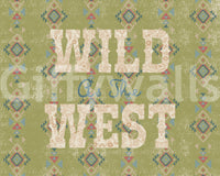 Wandbild mit Western-Folklore-Schriftmuster