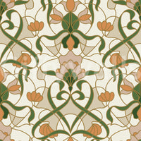Jugendstil Blumenranken Tapete