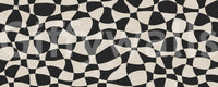Welliges Monochromes Geometrie-Wandbild