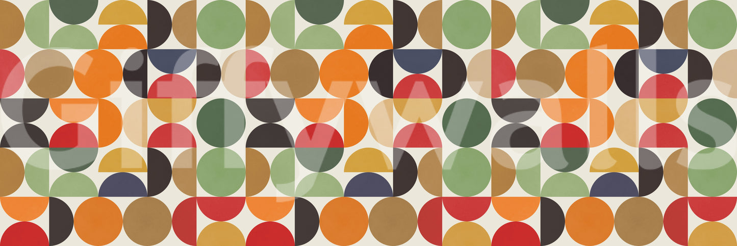 Boho Abstrakte Geo-Kreise Wandbild