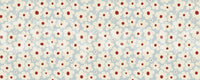 Retro Creme und Rote Blumenmuster Wandbild