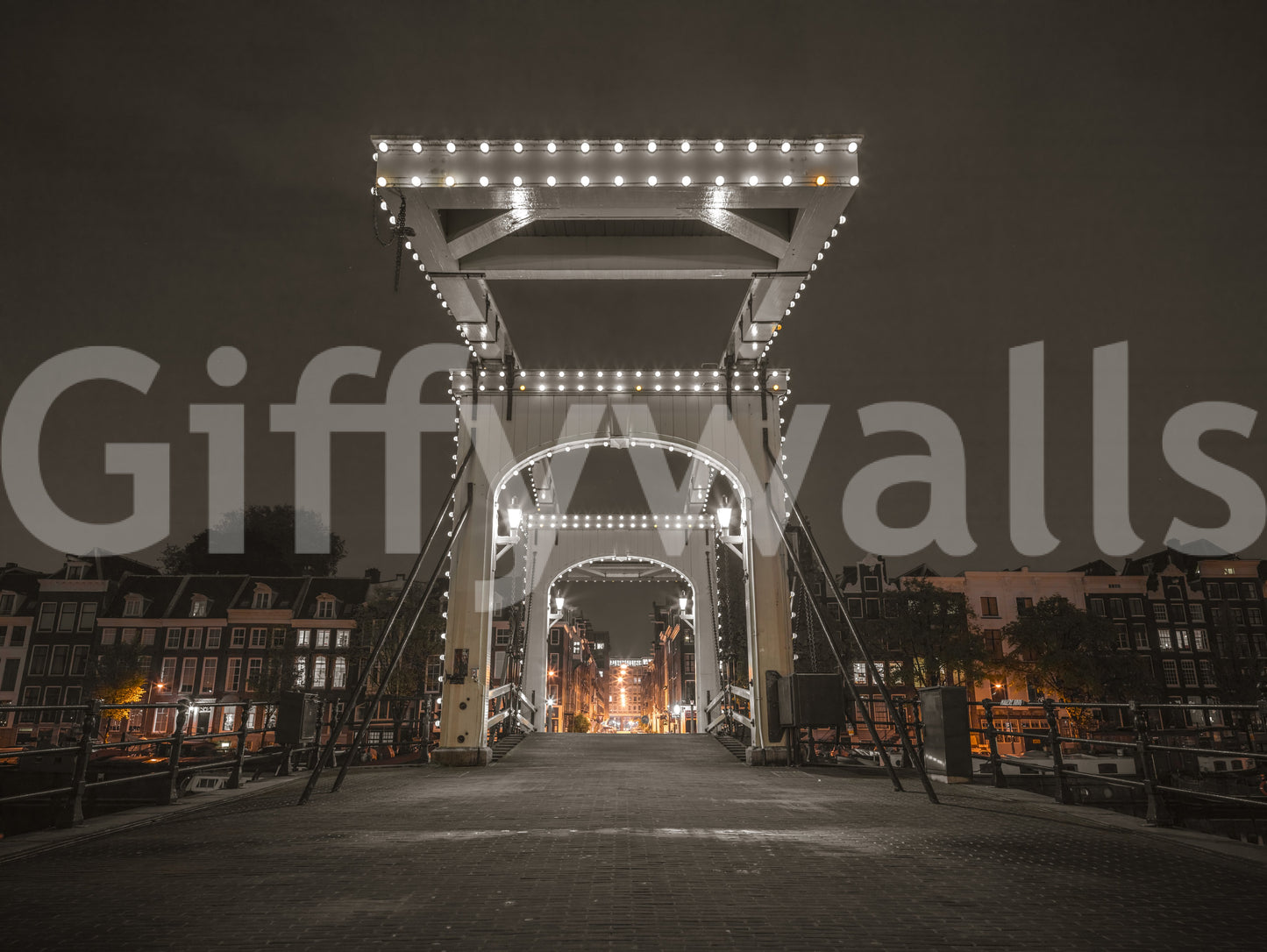 Murale da parete Illuminated Canal Crossing