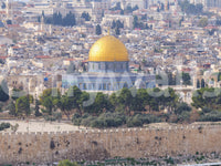 Papel de Parede Mural Vista Arquitetónica da Cúpula Dourada de Jerusalém