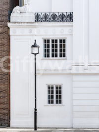 Murale da parete con facciata architettonica neoclassica di Londra