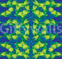 Tapete Electric Lime Geometric Bloom – IKEBANA DESIGN Tapete⁠