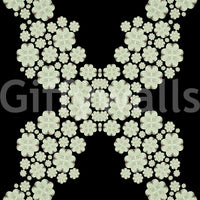 Schwarz & Elfenbein Diamantblumen-Gitter – CARDAMINE Tapete⁠