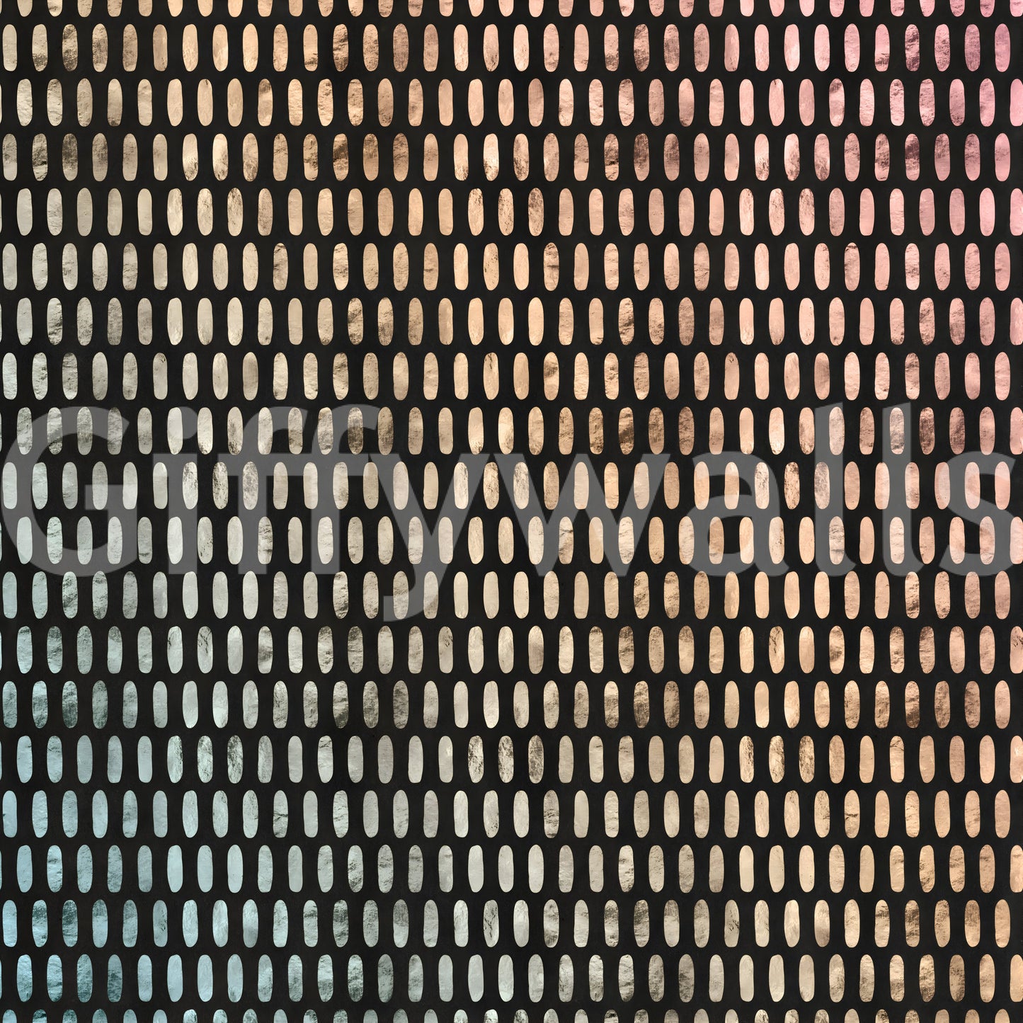 Fototapeta z opalizującymi owalami na czarnym tle