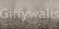 Jungle Mists - Sepia Vægmaleri