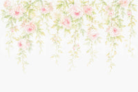 Traumhaftes Pastellblumen-Baldachin-Wandbild