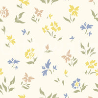 Pastelfarvede blomster i blid børneværelsesdesign tapet⁠