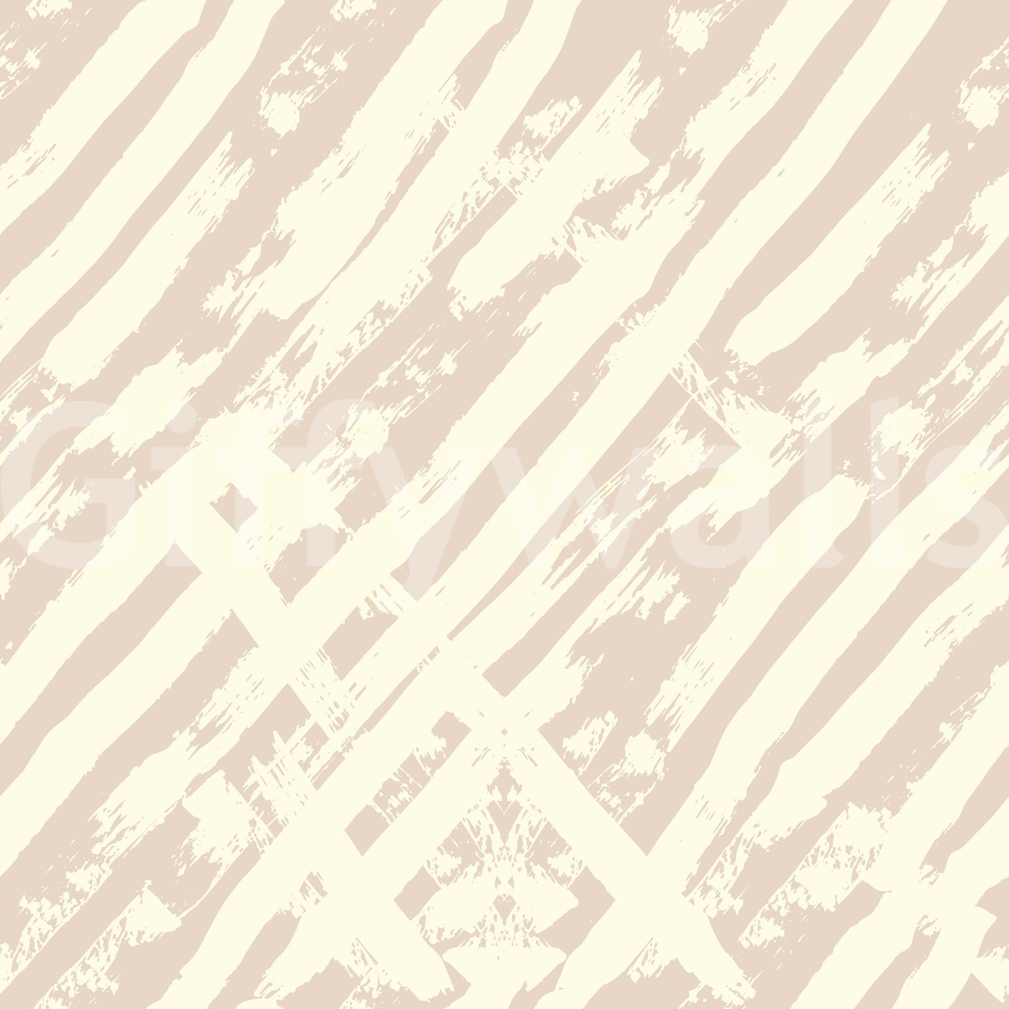 Papel de Parede com Padrão de Pinceladas em Creme