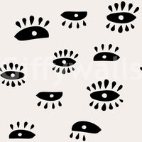 Legesyge minimalistiske øjeillustrationer tapet⁠