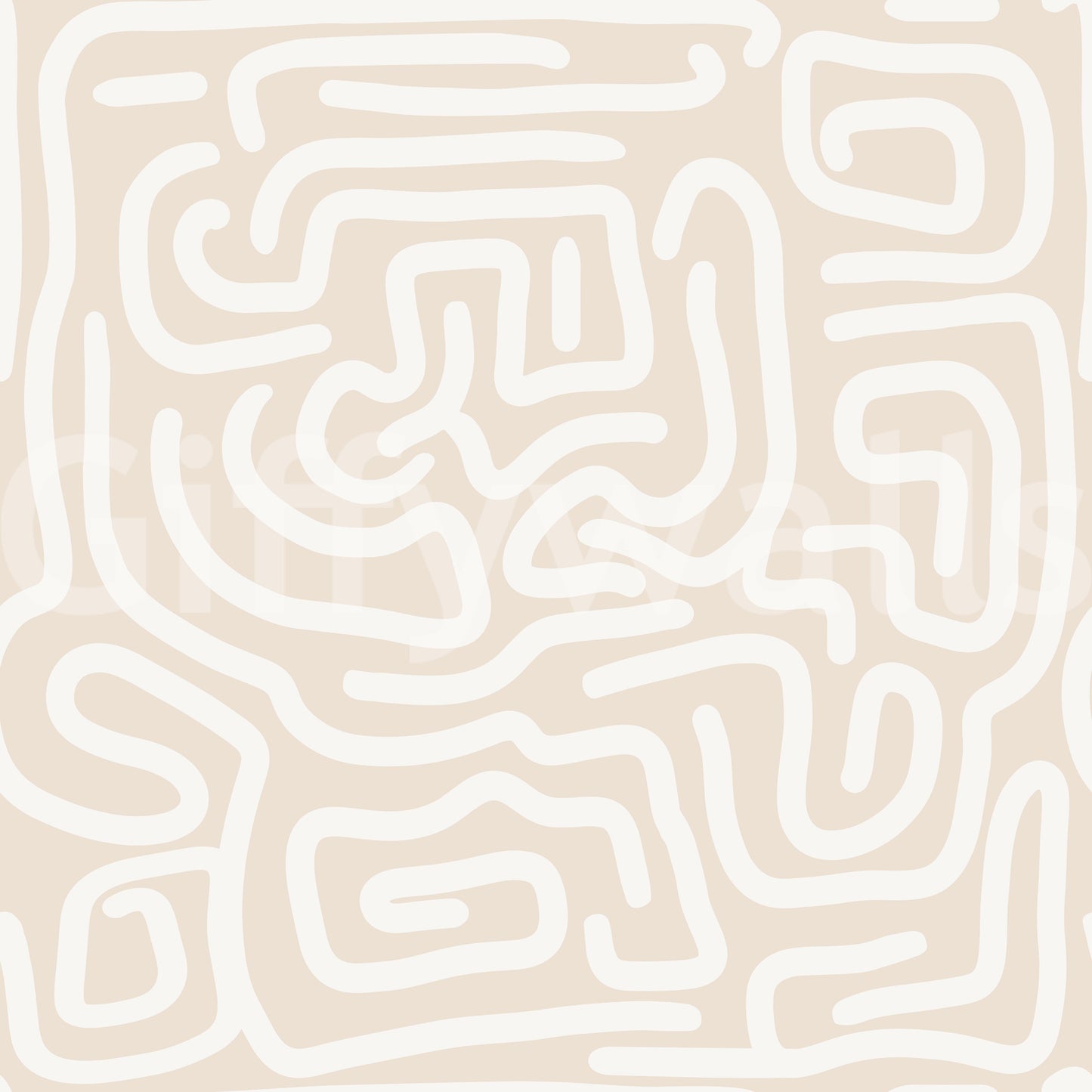 Abstract Cream Maze Pattern Wallpaper⁠
