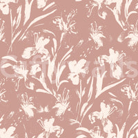 Papier peint abstrait floral aux tons terreux⁠