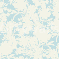 Luftiges Creme und Blaues Gartenmuster Tapete⁠