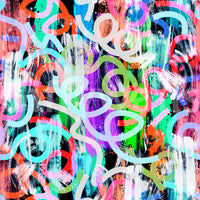 Tapet med dynamiske loops og moderne graffiti-stil⁠