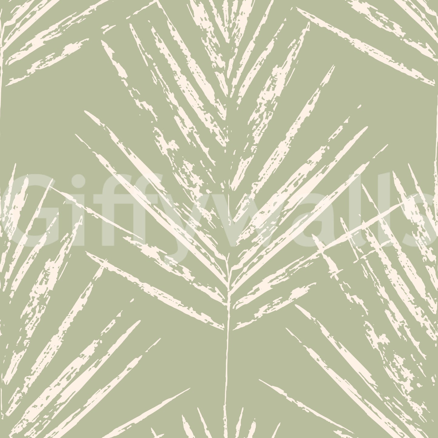 Papier peint esquisse de feuille verte douce