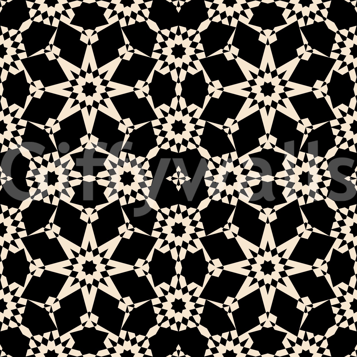 Geometric Arabesque Monochromatic Lattice Wallpaper⁠
