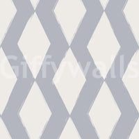Graue geometrische Pinselstrich-Diamant-Tapete
