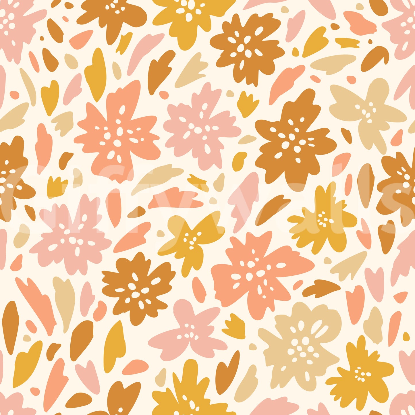 Boho blomstereng tapettryk