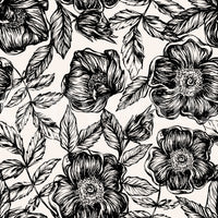 Ink Blossom Garden Wallpaper⁠