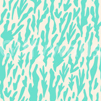 Minimalistisk teal botanisk bølgetapet⁠