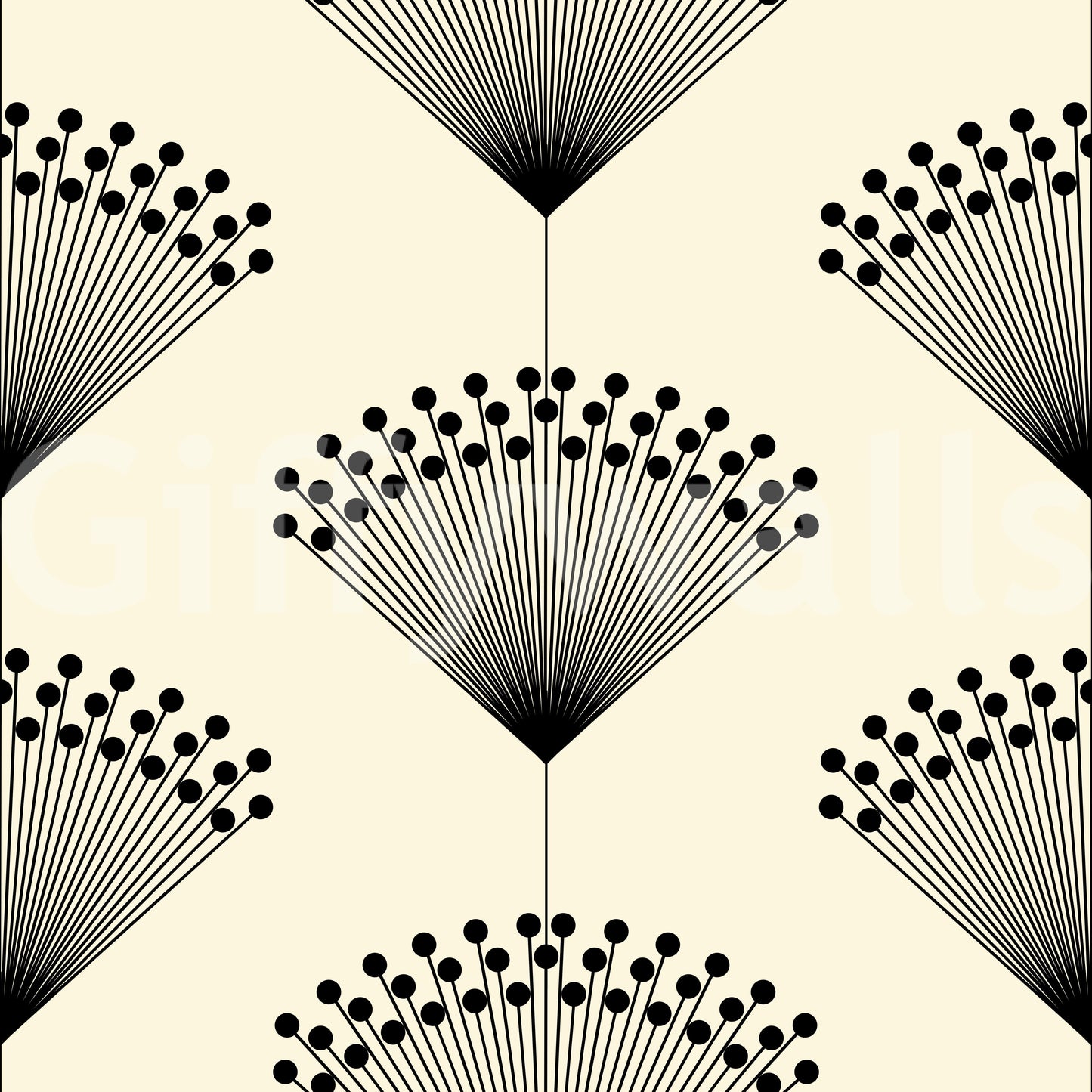Minimalistisk Fanburst Geometrisk Tapet⁠