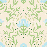 Nordic Bloom botanisk tryk tapet