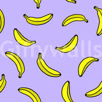 Papier peint imprimé banane pop jaune joyeux