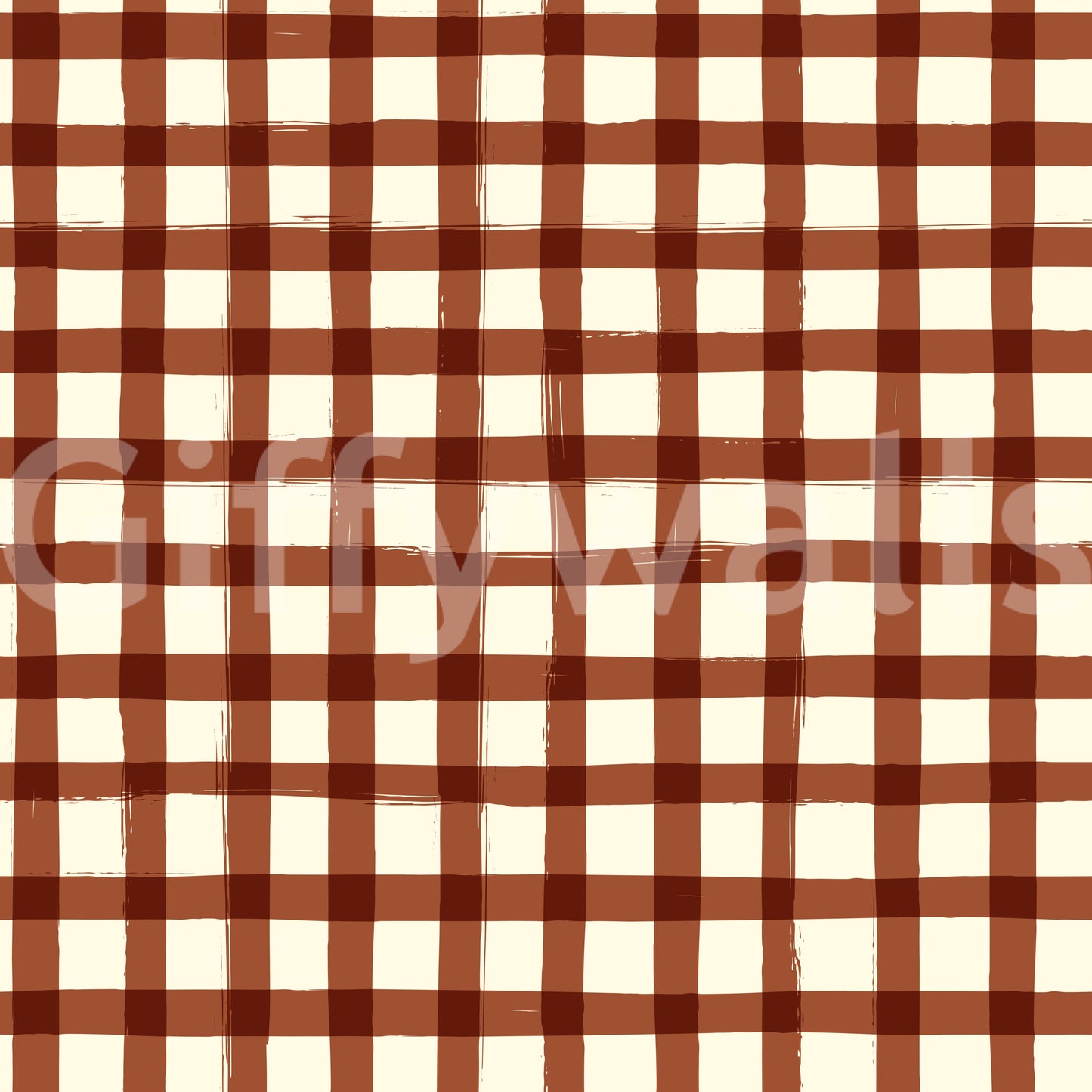 Papier peint à carreaux effet coups de pinceau rustique