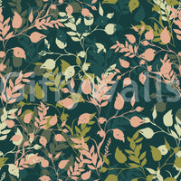 Tapete mit botanischem Blattsilhouetten-Motiv „Midnight Garden“