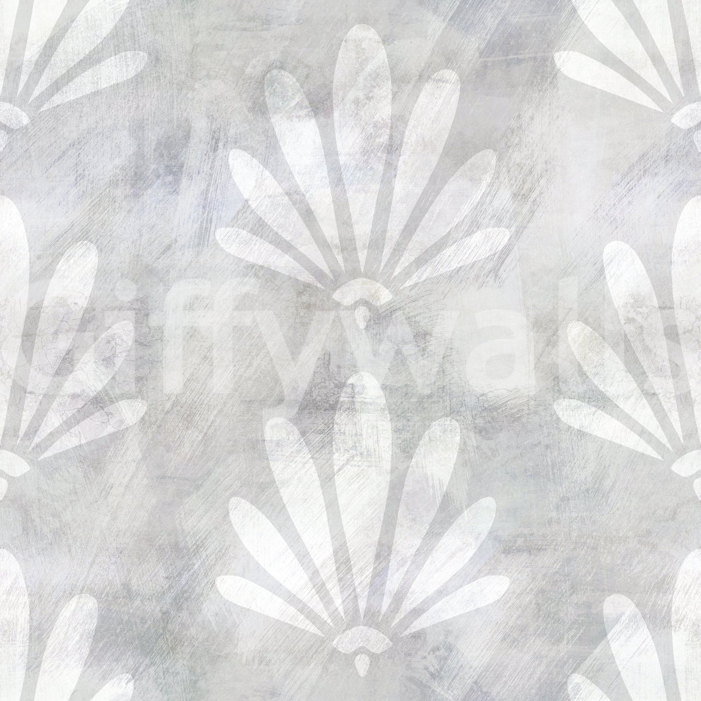 Minimalist Fan Pattern in Grey Wallpaper⁠