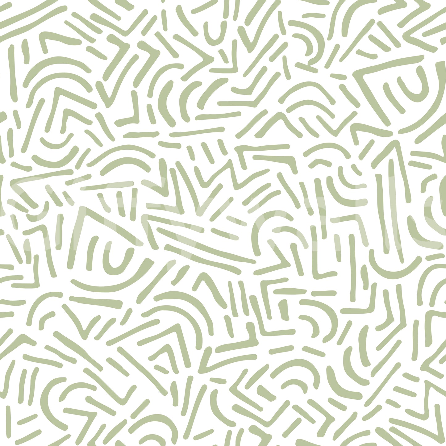 Papel de Parede Sage Organic Rhythmic Sketch