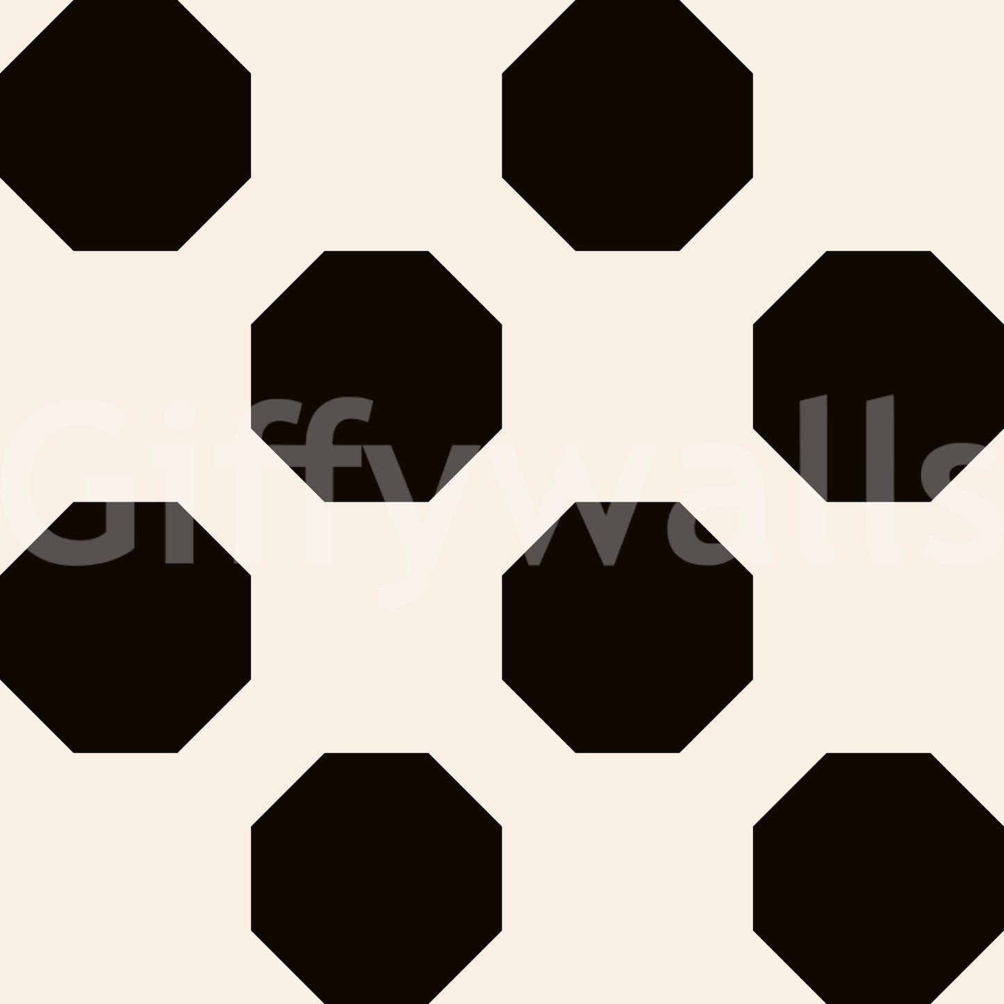 Minimalist Black Octagon Grid Wallpaper⁠