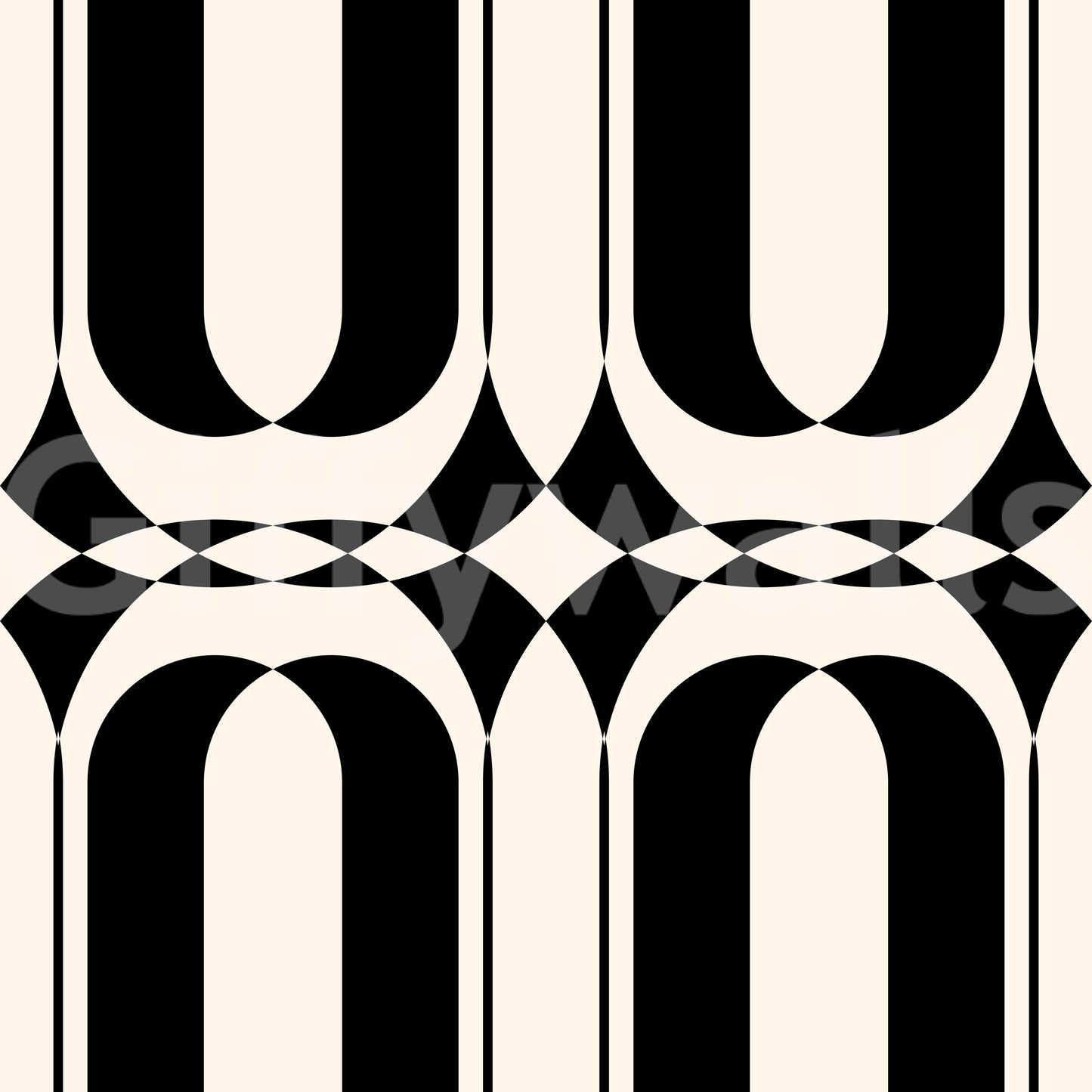Graphic Interlocking Curves Wallpaper⁠