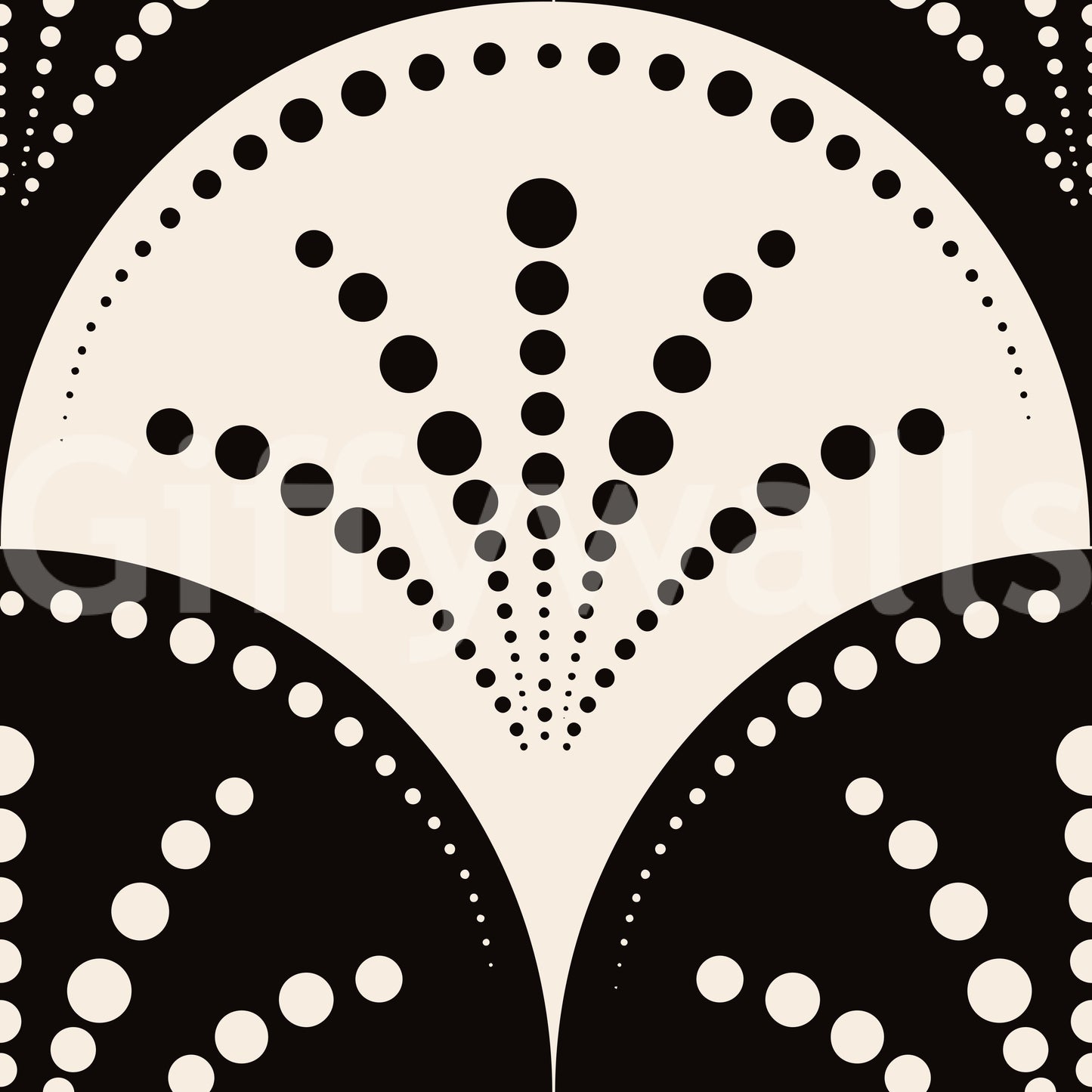 Papier peint à motif de cercle rayonnant abstrait