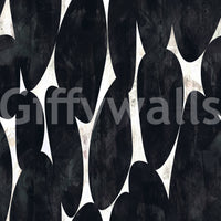 Papier peint à formes sculpturales gris anthracite foncé