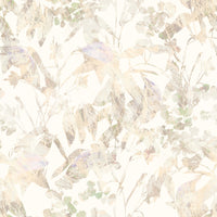 Carta da parati con foglie di giardino verde salvia tenue