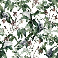 Ruhige botanische Blättertapete